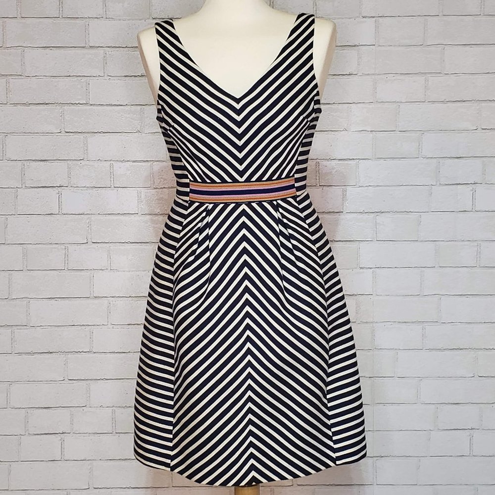 Anthropologie | Maeve Mitered Chevron Stripe Dress